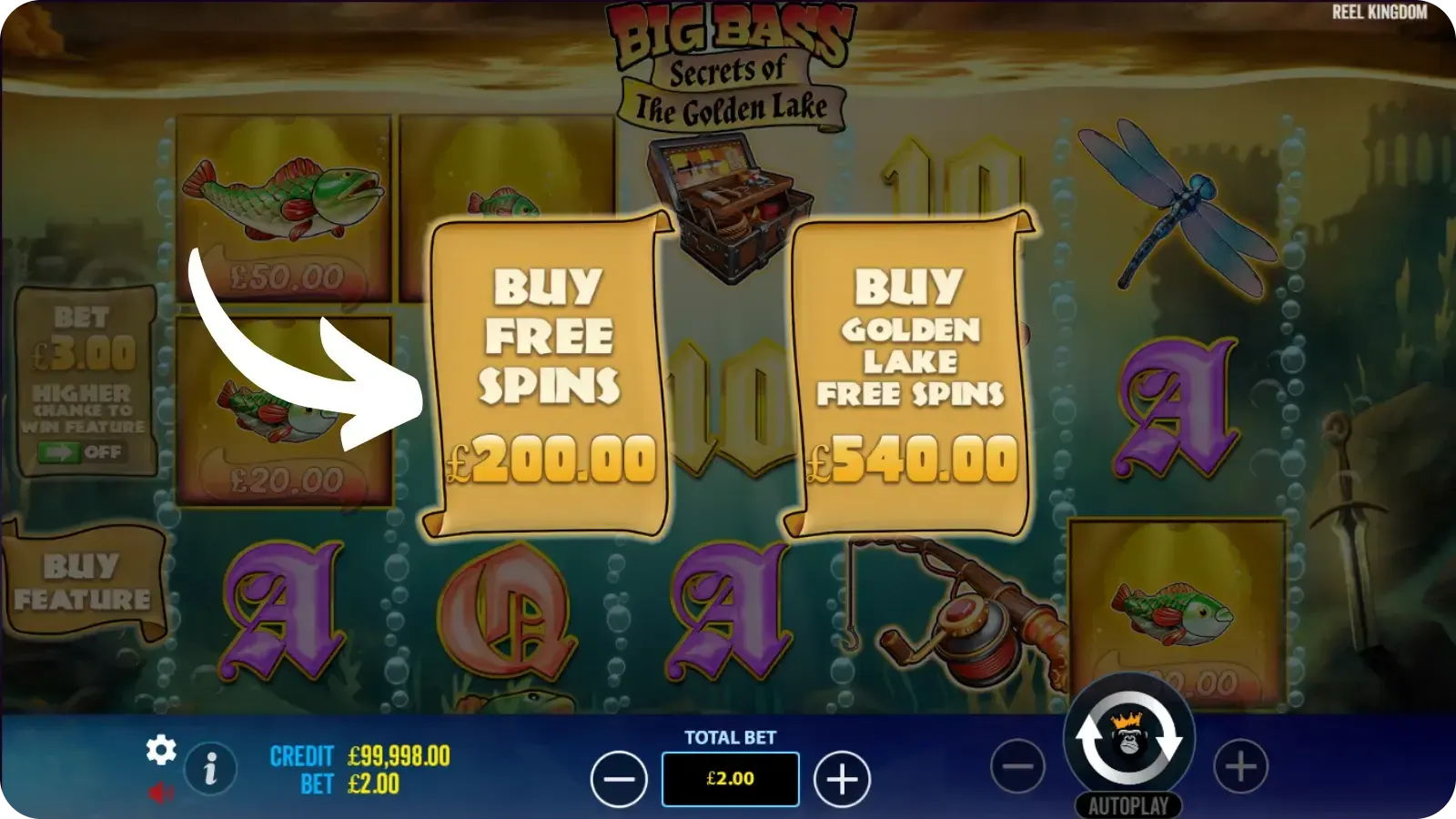 Buy Free Spins in Big Bass Secrets of the Golden Lake